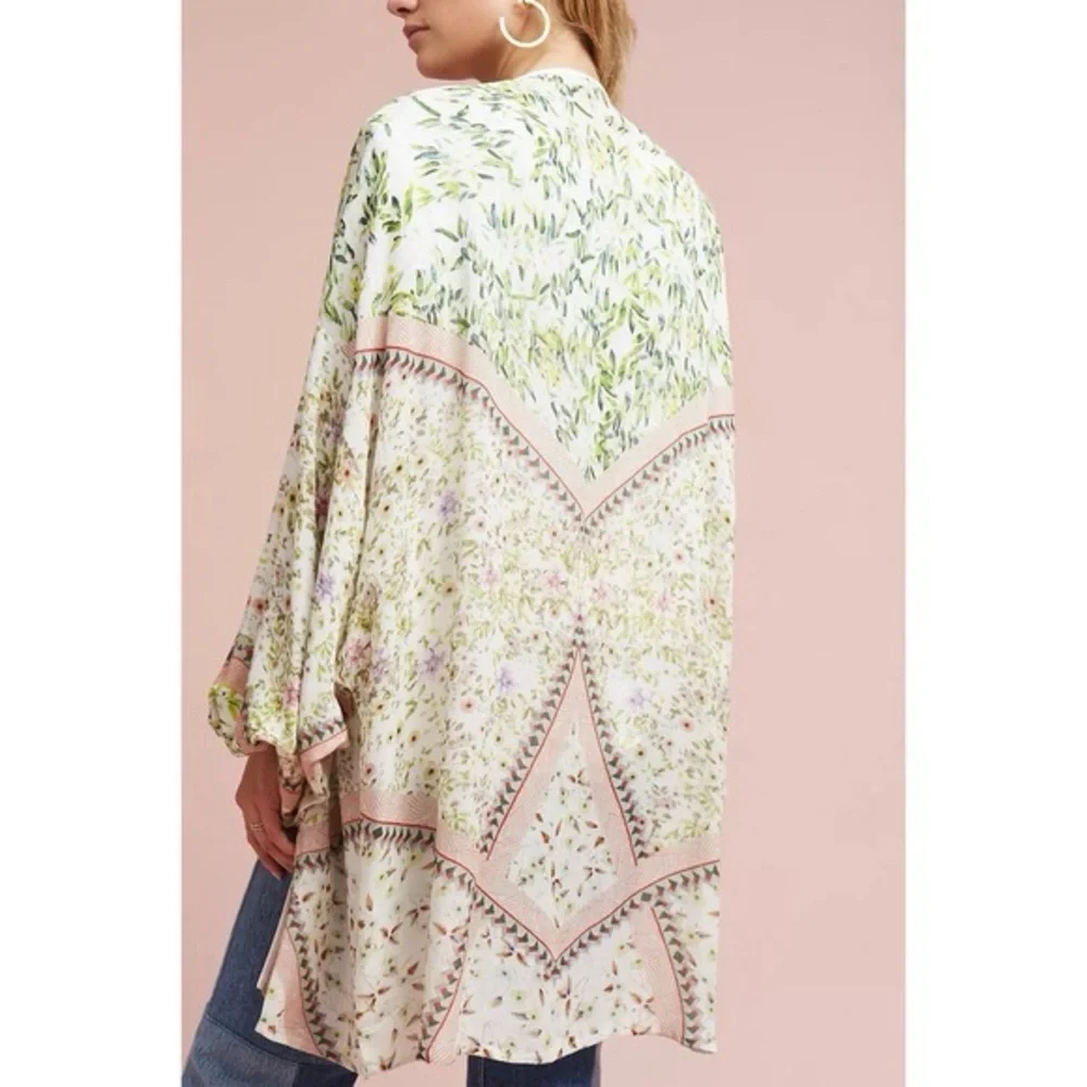 Anthropologie Bl-nk Scarlett Kimono size S/M pristine conditions silk cotton - Picture 6 of 10